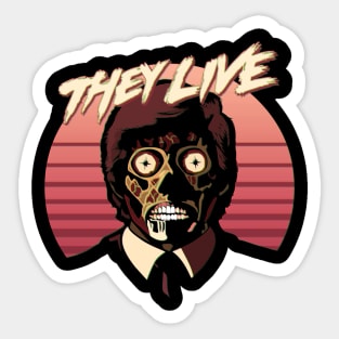 They Live! Obey, Consume, Buy, Sleep, No Thought and Watch TV. Sticker